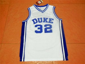 Maillot De Basket NCAA Bleu Devils Christian Laettner 32 Engrener Blanc